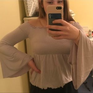 Off the shoulder long sleeve